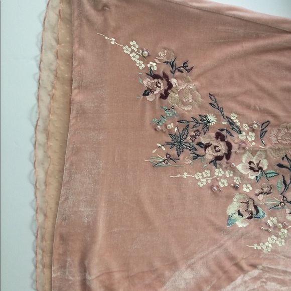 NWT Anthropologie velvet beaded floral dress - Picture 6 of 7